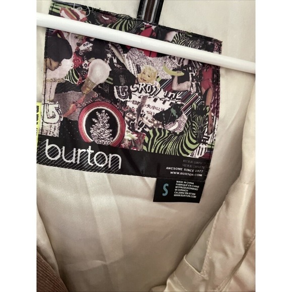 Burton DRYRIDE Jacket Snowboarding Ski Coat Brown Corduroy Women's‎ Size S - Picture 8 of 14